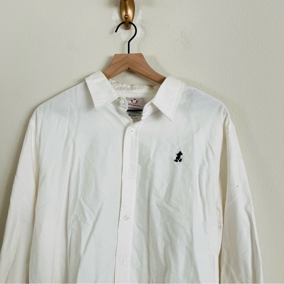 Disney Men's White Mickey Button Up Shirt Size Large - Picture 5 of 6